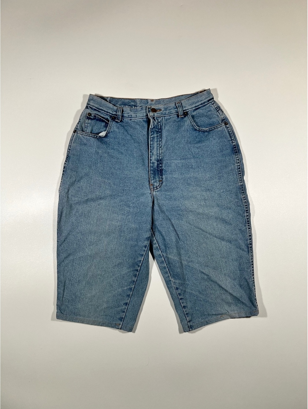 Vintage Gitano Denim Bermuda Shorts Light Wash High Waist 29x30